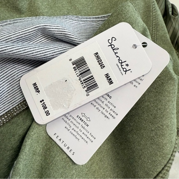 Splendid Studio High Rise Leggings Women XL Sage Green Comfy Running Hiking - Picture 10 of 16